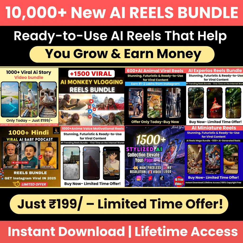 12,500+ Luxury Reel Bundle pkk Ai gugu ji
